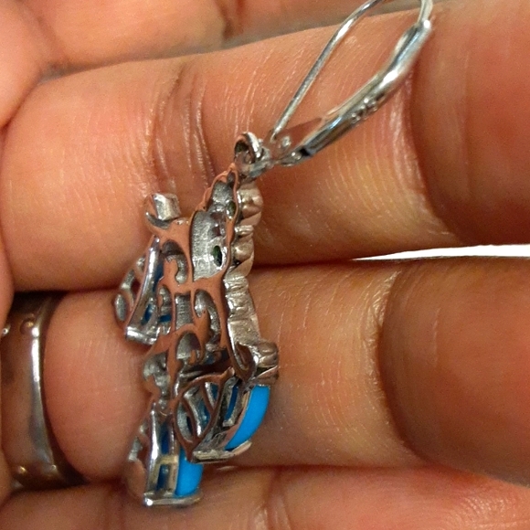 CLOSEOUT, 925 Sleeping Beauty Turquoise & Russian Diopside. FIRM. - Picture 7 of 9